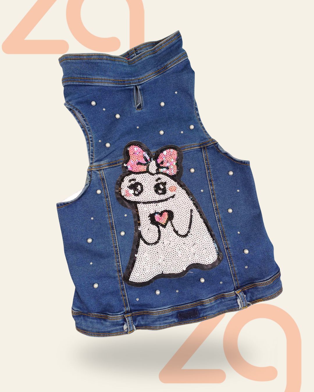 Chaleco de mezclilla para perro muy grande - XL