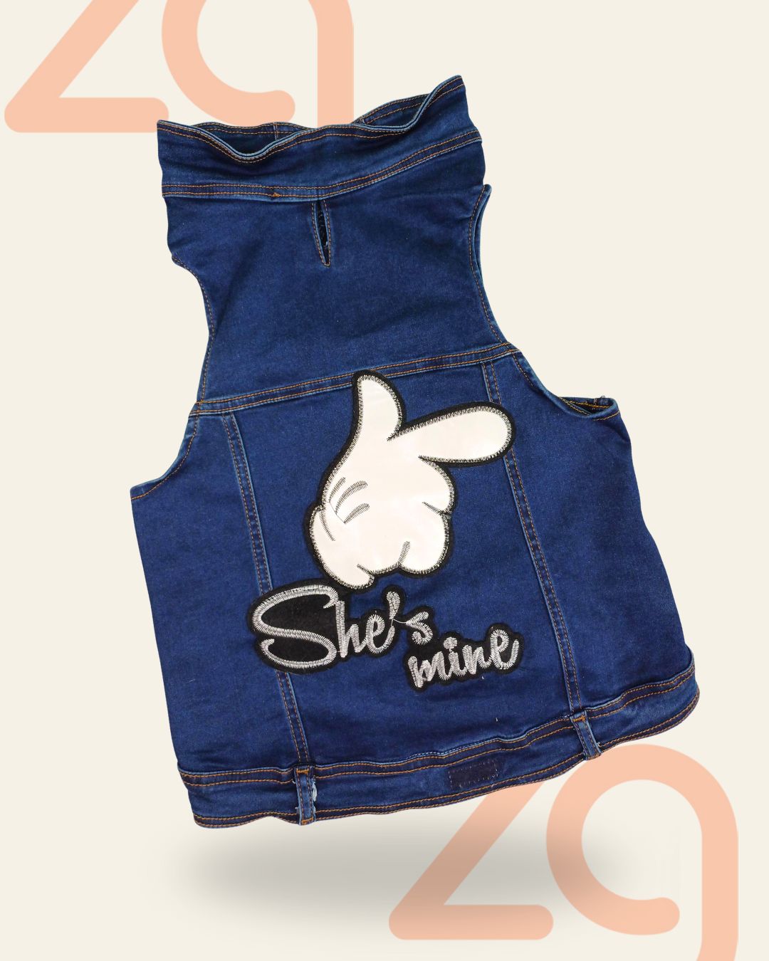 Chaleco de mezclilla para perro muy grande - XL