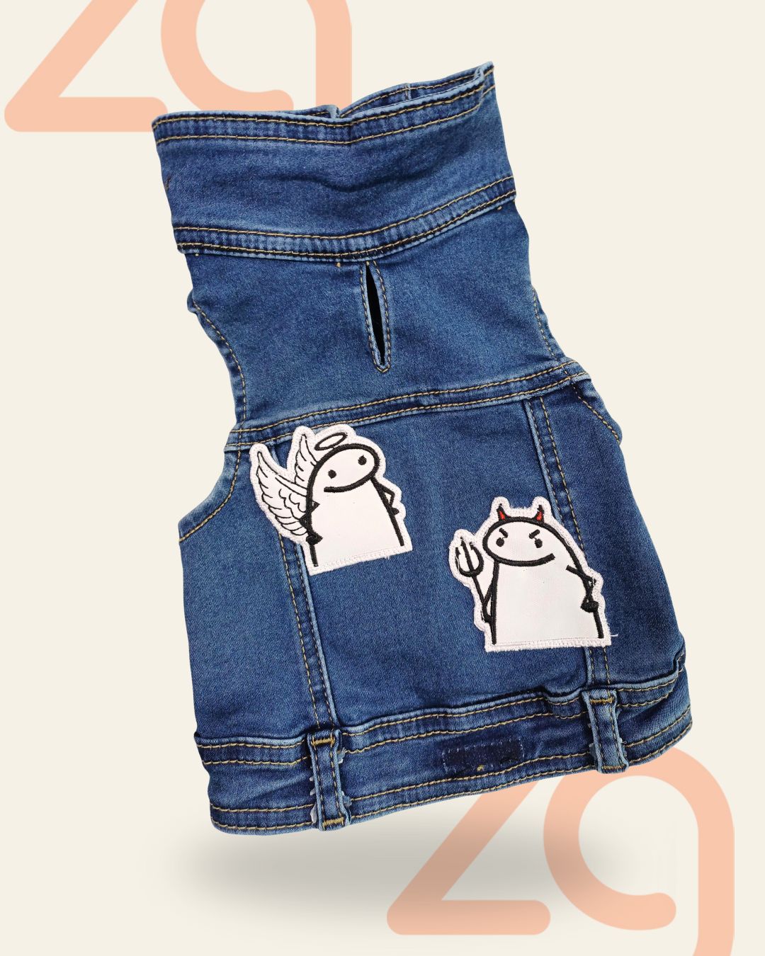 Chaleco de mezclilla para perro chico - S