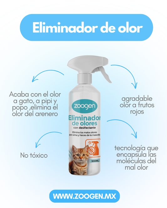 Eliminador de Olores de Gatos Zoogen: Tu Hogar Libre de Amoníaco (Sin Disfraces)