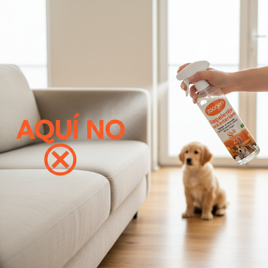 Repelente en sillón - AQUÍ NO