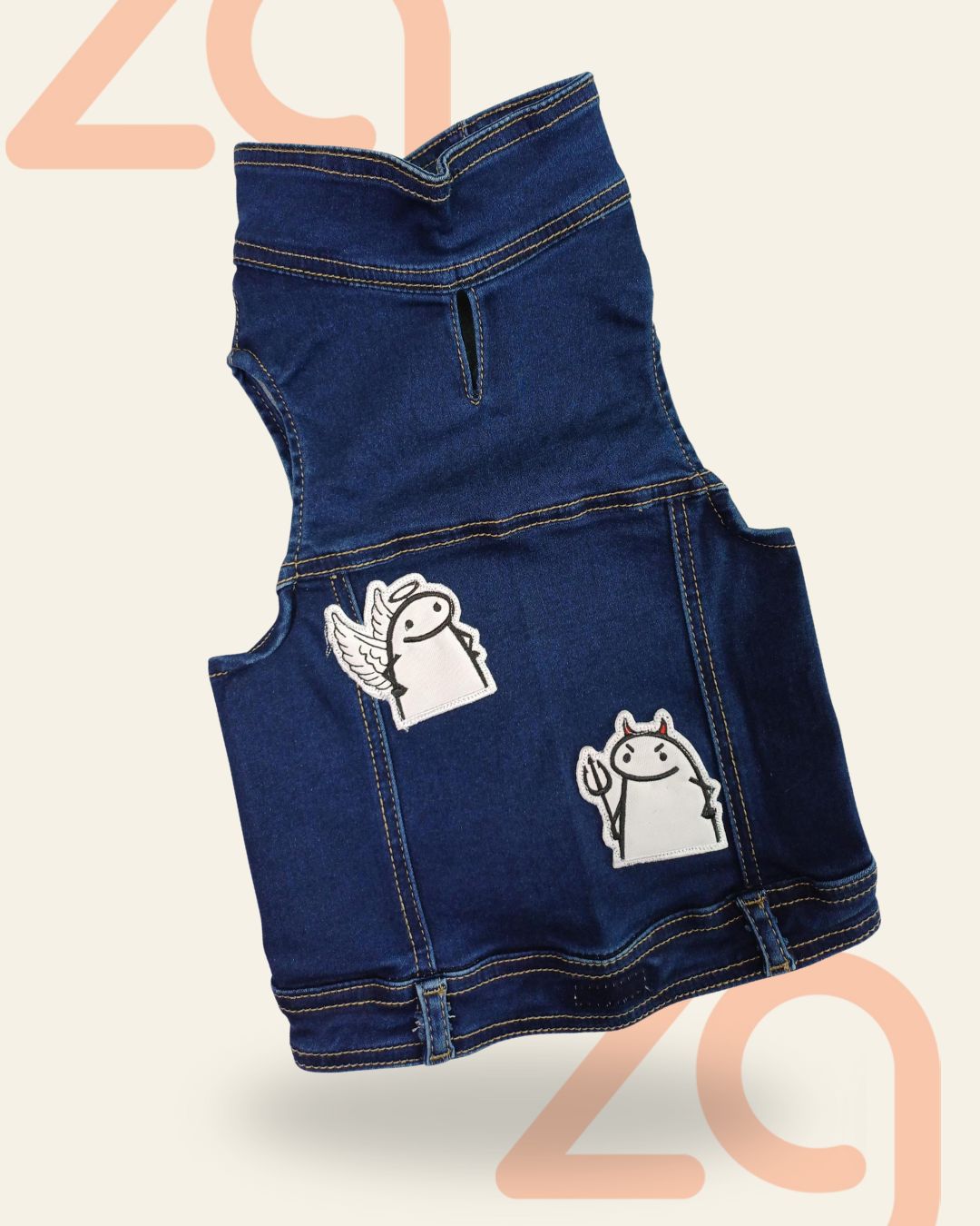 Chaleco de mezclilla para perro mediano - M