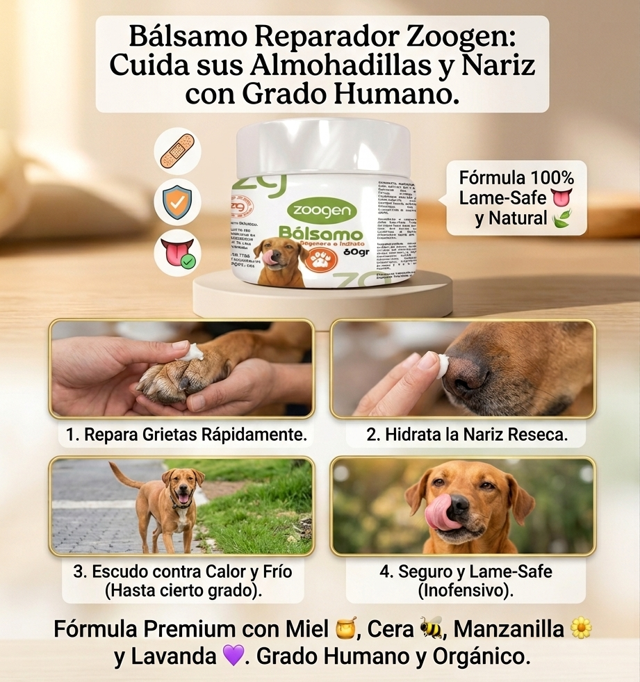 🐾 Bálsamo Reparador de Almohadillas y Nariz – Alivio Natural y Segur