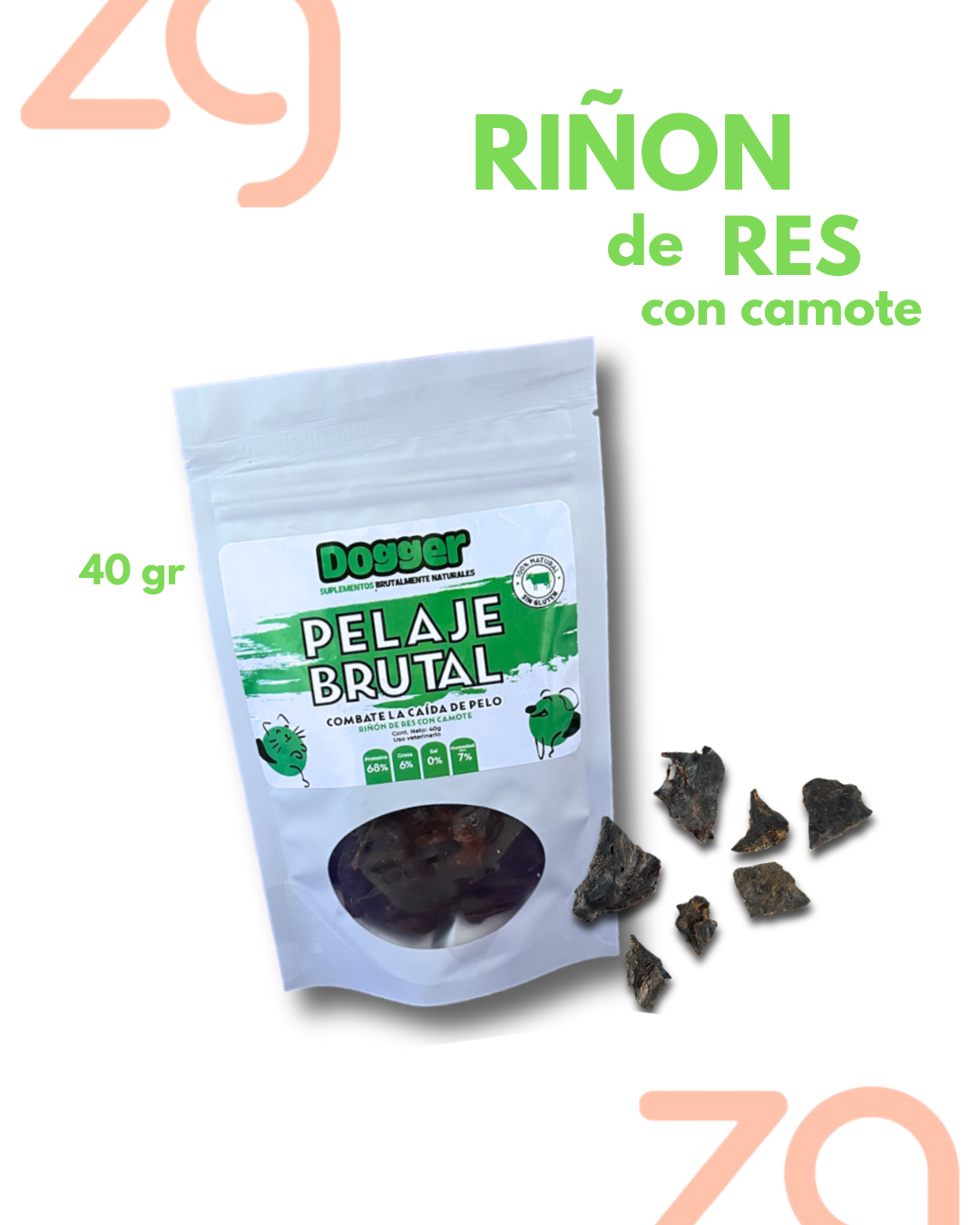 Riñón de Res Deshidratado - 40g