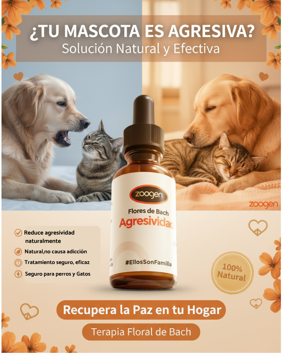 Flores de Bach - AGRESIVIDAD (perros y gatos)