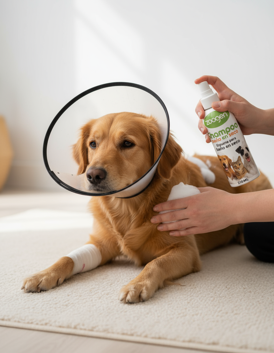 Baño en Seco - Perro Post-Cirugía