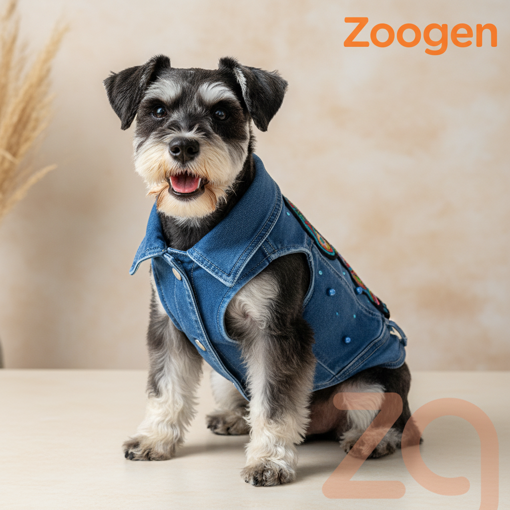 Chaleco M en schnauzer - 1:1 con logo Zoogen correcto