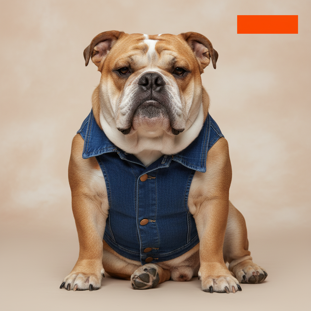 Chaleco XXL en bulldog grande - formato 1:1 con logo Zoogen