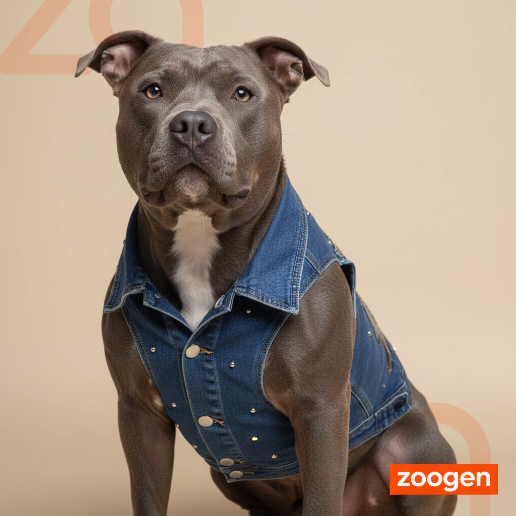 Chaleco XXL en pitbull blue - formato 1:1 con logo Zoogen