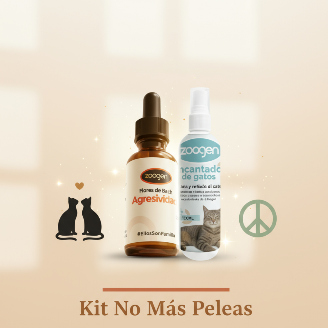 Kit Anti Peleas Entre Gatos - Flores de Bach + Spray Calmante Zoogen