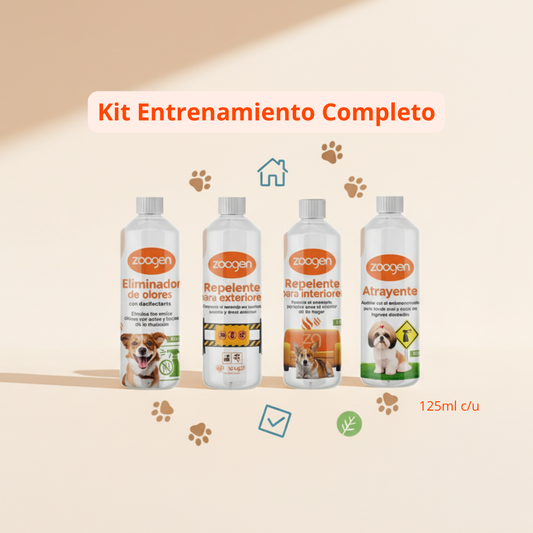 Kit Completo de Entrenamiento y Cuidado para Perros - 4 Productos Esenciales 125ml
