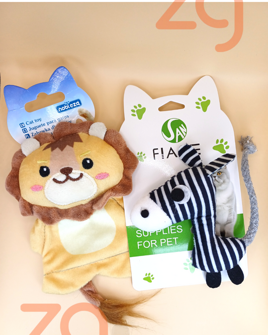 León y Cebra  para perro o gato 2pz