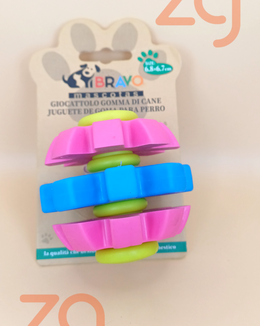 Pelota de goma para mascota con forma de engrane